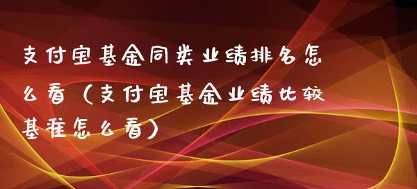 支付宝基金同类业绩排名怎么看（支付宝基金业绩比较基准怎么看）_https://www.iteshow.com_基金_第1张