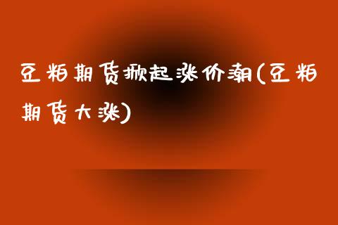 豆粕期货掀起涨价潮(豆粕期货大涨)_https://www.iteshow.com_股指期权_第1张