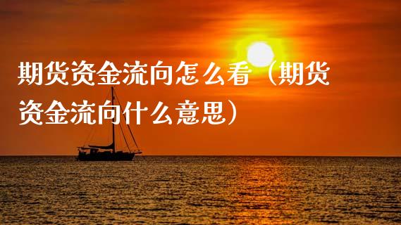 期货资金流向怎么看（期货资金流向什么意思）_https://www.iteshow.com_原油期货_第1张