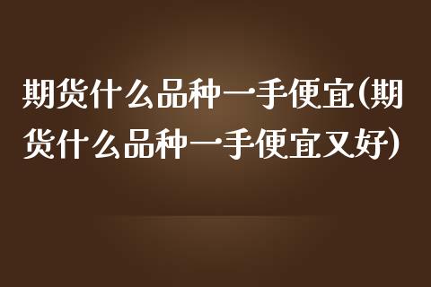 期货什么品种一手便宜(期货什么品种一手便宜又好)_https://www.iteshow.com_商品期货_第1张