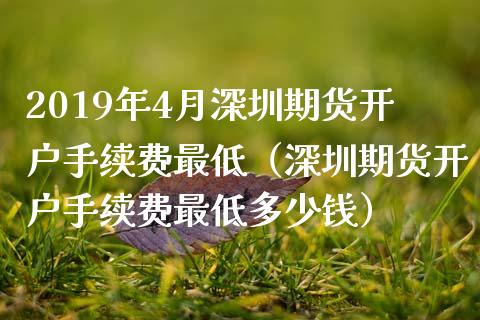 2019年4月深圳期货开户手续费最低（深圳期货开户手续费最低多少钱）_https://www.iteshow.com_期货品种_第1张