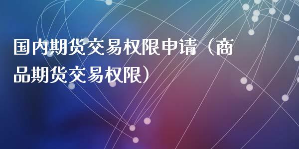 国内期货交易权限申请（商品期货交易权限）_https://www.iteshow.com_期货公司_第1张