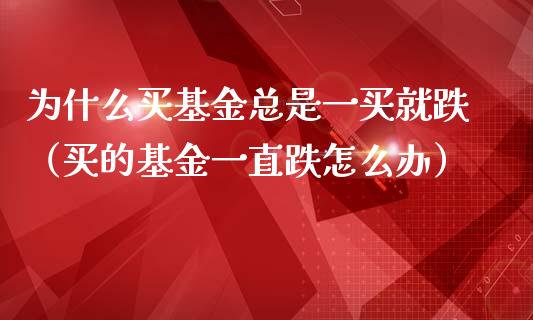 为什么买基金总是一买就跌（买的基金一直跌怎么办）_https://www.iteshow.com_基金_第1张