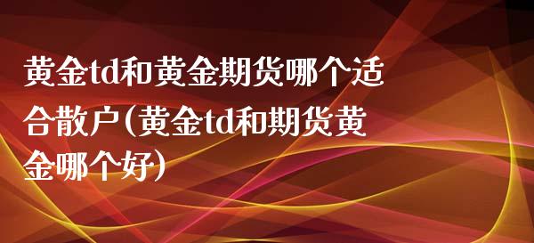 黄金td和黄金期货哪个适合散户(黄金td和期货黄金哪个好)_https://www.iteshow.com_股指期货_第1张