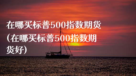 在哪买标普500指数期货(在哪买标普500指数期货好)_https://www.iteshow.com_期货开户_第1张