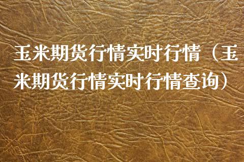 玉米期货行情实时行情（玉米期货行情实时行情查询）_https://www.iteshow.com_股指期货_第1张