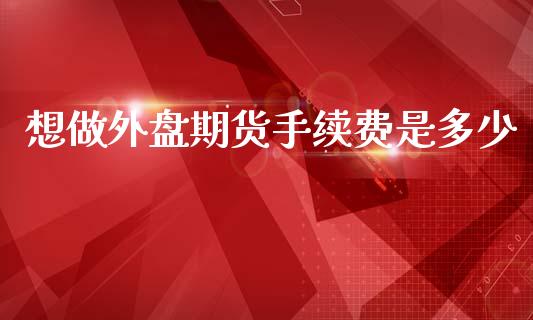 想做外盘期货手续费是多少_https://www.iteshow.com_期货开户_第1张