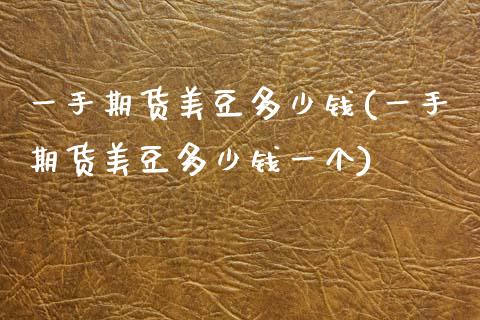 一手期货美豆多少钱(一手期货美豆多少钱一个)_https://www.iteshow.com_期货开户_第1张