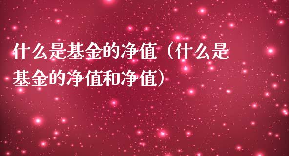 什么是基金的净值（什么是基金的净值和净值）_https://www.iteshow.com_基金_第1张