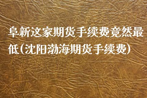 阜新这家期货手续费竟然最低(沈阳渤海期货手续费)_https://www.iteshow.com_期货开户_第1张