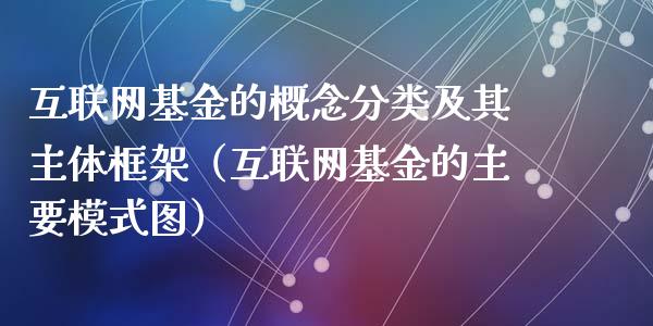 互联网基金的概念分类及其主体框架（互联网基金的主要模式图）_https://www.iteshow.com_基金_第1张