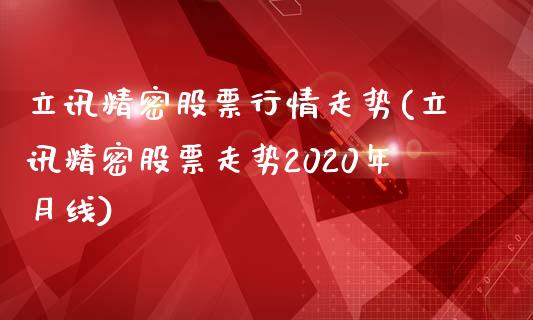 立讯精密股票行情走势(立讯精密股票走势2020年月线)_https://www.iteshow.com_期货手续费_第1张