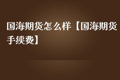 国海期货怎么样【国海期货手续费】_https://www.iteshow.com_股指期货_第1张