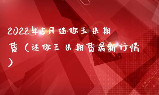 2022年5月迷你玉米期货（迷你玉米期货最新行情）_https://www.iteshow.com_期货知识_第1张