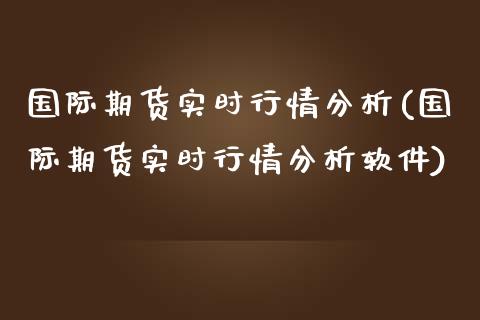 国际期货实时行情分析(国际期货实时行情分析软件)_https://www.iteshow.com_期货百科_第1张