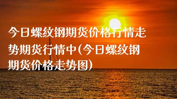 今日螺纹钢期货价格行情走势期货行情中(今日螺纹钢期货价格走势图)_https://www.iteshow.com_黄金期货_第1张