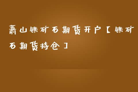 萧山铁矿石期货开户【铁矿石期货持仓】_https://www.iteshow.com_股指期权_第1张