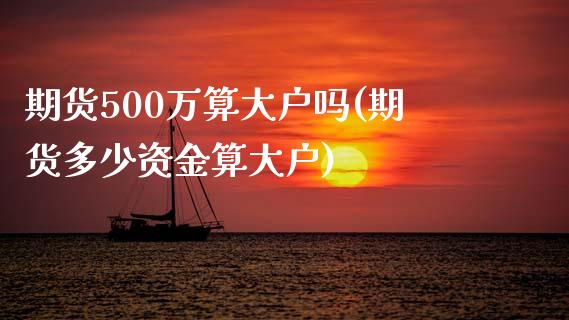 期货500万算大户吗(期货多少资金算大户)_https://www.iteshow.com_期货开户_第1张