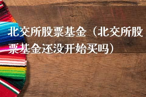 北交所股票基金（北交所股票基金还没开始买吗）_https://www.iteshow.com_基金_第1张