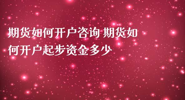 期货如何开户咨询 期货如何开户起步资金多少_https://www.iteshow.com_期货手续费_第1张