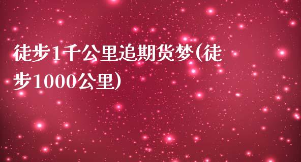 徒步1千公里追期货梦(徒步1000公里)_https://www.iteshow.com_商品期货_第1张