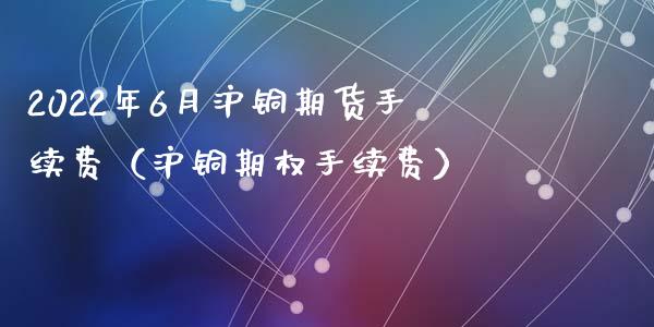 2022年6月沪铜期货手续费（沪铜期权手续费）_https://www.iteshow.com_期货百科_第1张