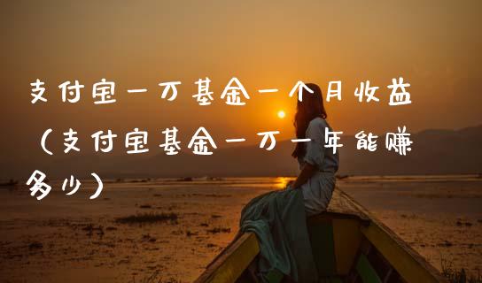 支付宝一万基金一个月收益（支付宝基金一万一年能赚多少）_https://www.iteshow.com_基金_第1张