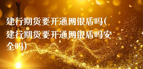 建行期货要开通网银盾吗(建行期货要开通网银盾吗安全吗)_https://www.iteshow.com_期货开户_第1张