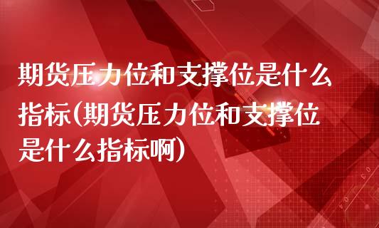 期货压力位和支撑位是什么指标(期货压力位和支撑位是什么指标啊)_https://www.iteshow.com_期货百科_第1张