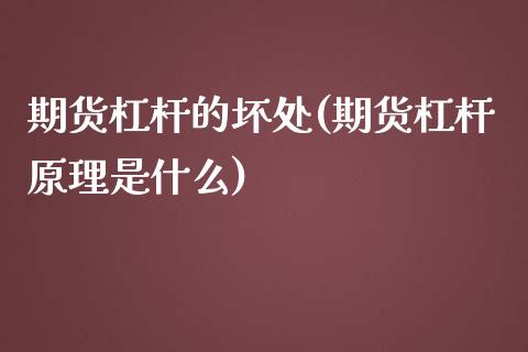 期货杠杆的坏处(期货杠杆原理是什么)_https://www.iteshow.com_期货交易_第1张