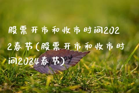 股票开市和收市时间2022春节(股票开市和收市时间2024春节)_https://www.iteshow.com_商品期权_第1张