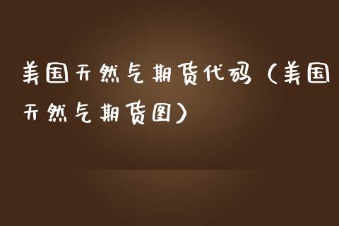 美国天然气期货代码（美国天然气期货图）_https://www.iteshow.com_期货品种_第1张