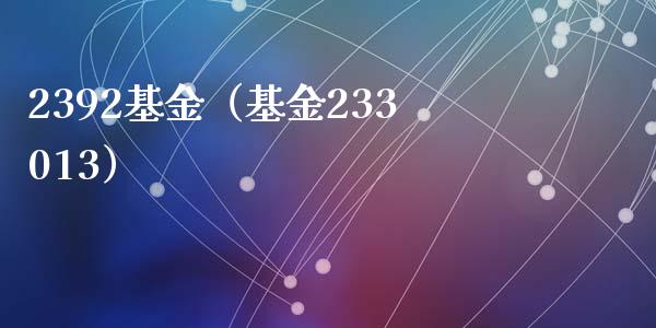 2392基金（基金233013）_https://www.iteshow.com_基金_第1张