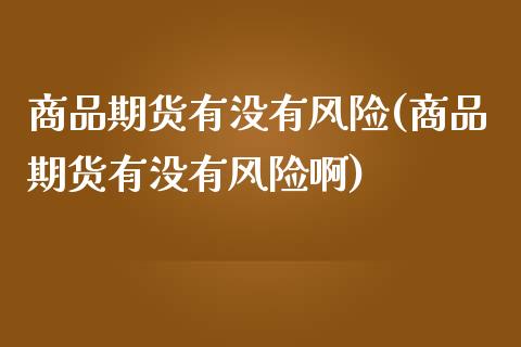 商品期货有没有风险(商品期货有没有风险啊)_https://www.iteshow.com_期货开户_第1张