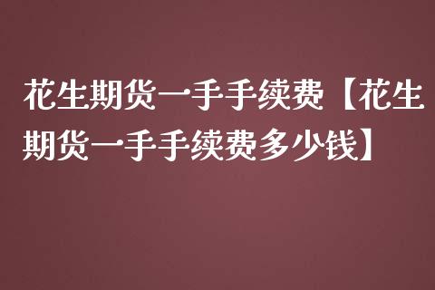 花生期货一手手续费【花生期货一手手续费多少钱】_https://www.iteshow.com_股指期货_第1张